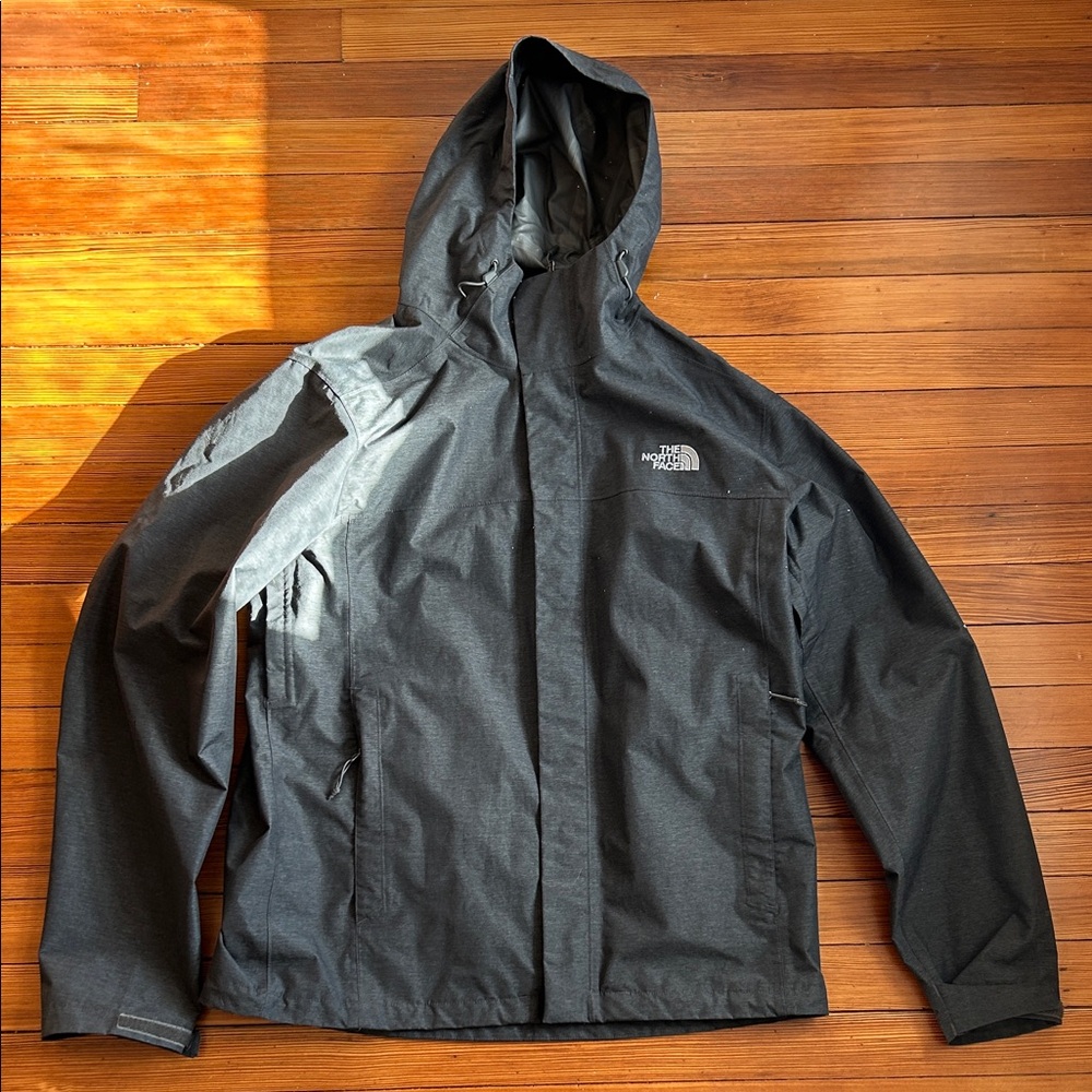 The North Face Men's Dark Gray Hooded Waterproof Jacket